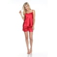 thumbnail image 1 of White Mark Ensemble de Pyjama en Satin pour Femmes Cami et Shorts, 1 of 6