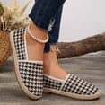 thumbnail image 3 of Oyedens Women's Checkered Slip on Loafers Walking Shoes Travel Beach Linen Espadrilles Flats Sneakers, 3 of 5