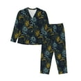 thumbnail image 1 of Balery Sunflowers Conjunto de Pijama con Estampado para Mujer, Conjunto de Dos Piezas con Manga Larga, Ropa de Dormir Suave con Bolsillos, Pijamas Cómodos-Small, 1 of 7