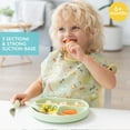 thumbnail image 2 of Bumkins Baby and Toddler Silicone Grip Dish, Plate Kids - Sage, 2 of 6