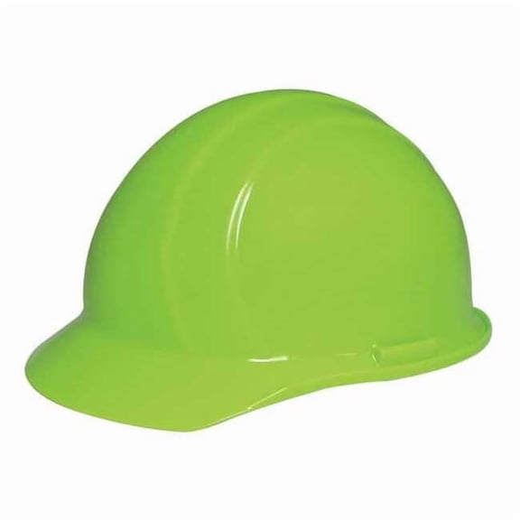 Hard Hat, Americana, Polyethylene, 4 Point Pinlock, Type 1, Class E, Hi-Vis Lime