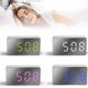 thumbnail image 2 of Reloj despertador digital LED, despertador portátil de viaje con función de repetición, reloj despertador con espejo LED con pilas para oficina, sala de estar, dormitorio, 2 of 5