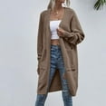 thumbnail image 4 of Yuyuzo Long Cardigans for Women Open Front Long Sleeve Knit Sweates Casual Oversized Solid Color Outwear Fall 2025, 4 of 4