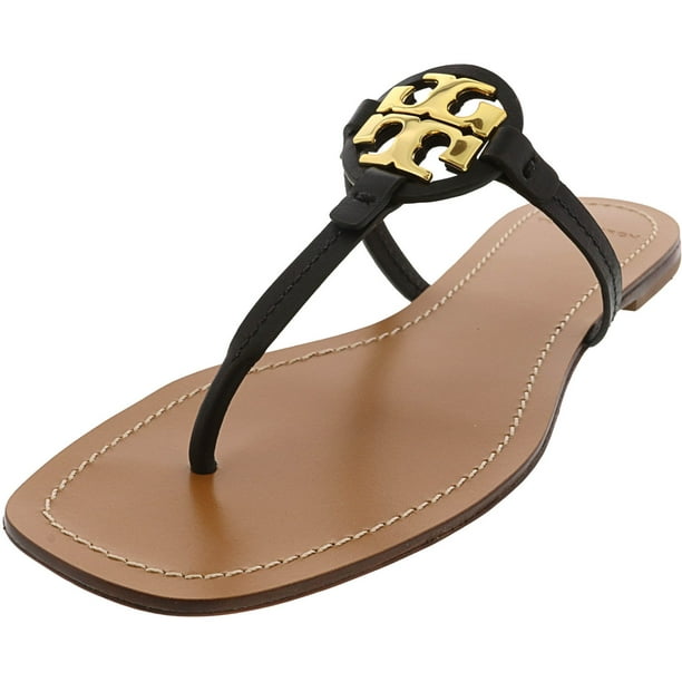Tory Burch Women's Mini Miller Leather Thong Perfect Black Ankle-High ...