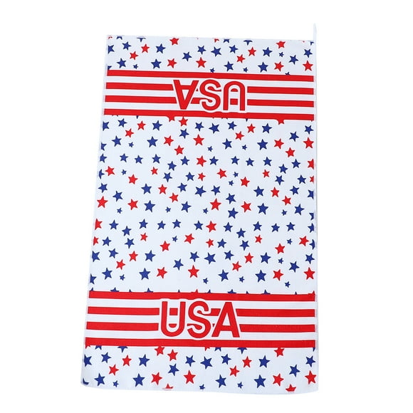 Independence Day Kitchen Towel Polyester Platter Towel 17.72 in x 27.56 in Multicolor Holiday Dish Drying Towel