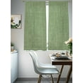thumbnail image 4 of Sage Green Linen Sheer Curtains for Living Room Bedroom, Farmhouse Pure Color Country Farm Light Filtering Sheer Curtains, Rod Pocket Voile Window Drapes, 2 Panels Set 52"x 63", 4 of 7