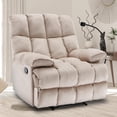 thumbnail image 7 of GNMLP Oversized Velvet Recliner Chair,Manual Soft Armchair with Phone Holder for Bedroom,Private cinema-Beige, 7 of 7