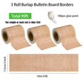 thumbnail image 2 of Rollos de arpillera recta de 99 pies AWIZOM con borde de tablón de anuncios, 3 rollos, 2 of 7