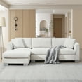 thumbnail image 3 of Harper & Bright Designs Modern L-Shaped Sectional Sofa with 2 Pillows, 3-Seat Oversized Chaise Lounge, Chenille Fabric Cloud Couch Set for Living Room Apartment Office, 96*56" Minsk Gray, 3 of 20