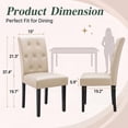 thumbnail image 7 of Vyrox Dining Chairs Set of 2, PU Leather Tufted High Back Parsons Chairs for Kitchen Dining Room，Beige, 7 of 7