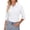 24# White, variant on Women Button Down Shirts 3/4 Sleeve Basic Business Dress Shirt Collared Work Office Slim Fitted Classic V Neck Button Up Blouse Tops Light Purple L