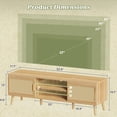 thumbnail image 6 of Amadwell Rattan TV Stand for 60" TVs, Adjustable Shelf, Natural Living Room Entertainment Center, 6 of 9