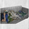 thumbnail image 6 of Vernazza Soft Flannel Fleece Throw Blanket, Panoramic View of Italian Village with Houses and Small Fishing Boats Print, Cozy Plush for Indoor and Outdoor Use, 60" x 80", Multicolor, by Ambesonne, 6 of 6