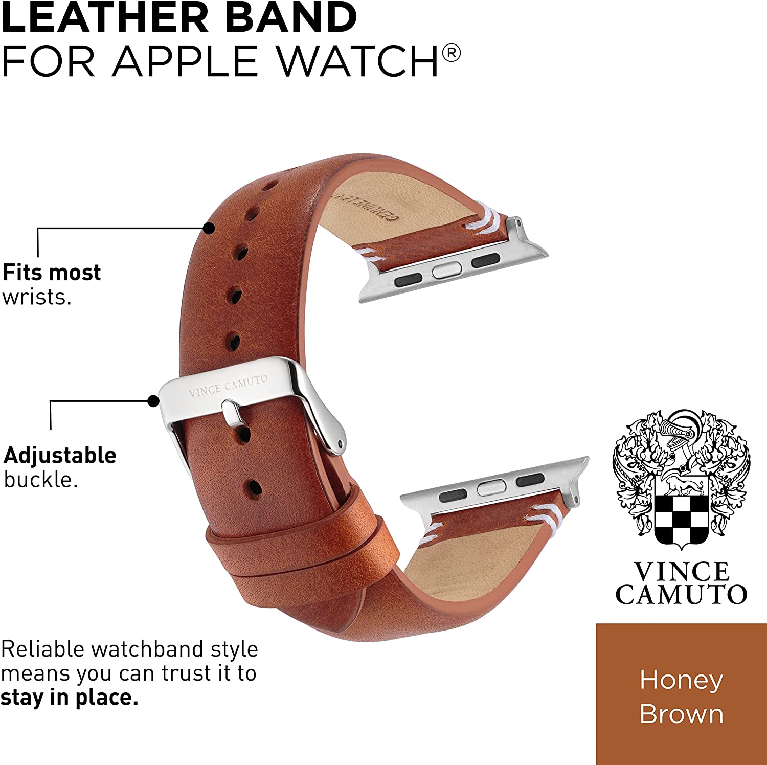 Vince Camuto Fashion Band for Apple Watch, Secure, Adjustable, Fits Most Wrists＿並行輸入