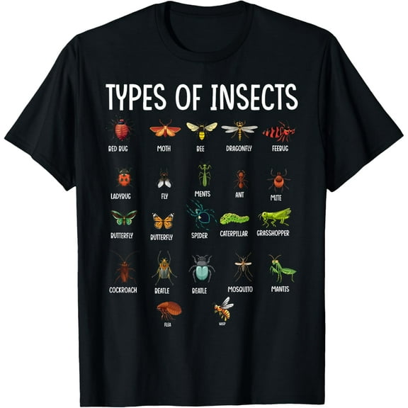 Types Of Insects Bug Identification Science Insect T-Shirt