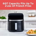 thumbnail image 4 of BLACK+DECKER Purifry - Freidora de aire de 6 cuartos de galón, sabor frito crujiente sin grasa, además de hornear, deshidratar y mantener la comida caliente, visualización táctil digital y apagado, 4 of 5