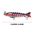 thumbnail image 3 of Daiosportswear Multi Fish Lure,Sinking False Bait 1Pc,Plastic+Metal,5",Biomimetic,Hand-Painted,3D Eyes,Stainless Steel Rattle,Lifelike Patterns,Durable,for Sea Fishing,Bass/Crappie/Saltwater Fish, 3 of 5