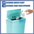 thumbnail image 3 of BestOffice 13 gallon Automatic Plastic Trash Can with Lid, Touch Free with Motion Sensor for Indoor Use, 2 Pack(Blue), 3 of 7