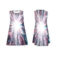 thumbnail image 7 of KLL Blue Swirl Fireworks Pattern Womens Summer Dresses 2025,Loose Round Neck Sleeveless Sundresses Tank Dresses with Pockets, 7 of 7