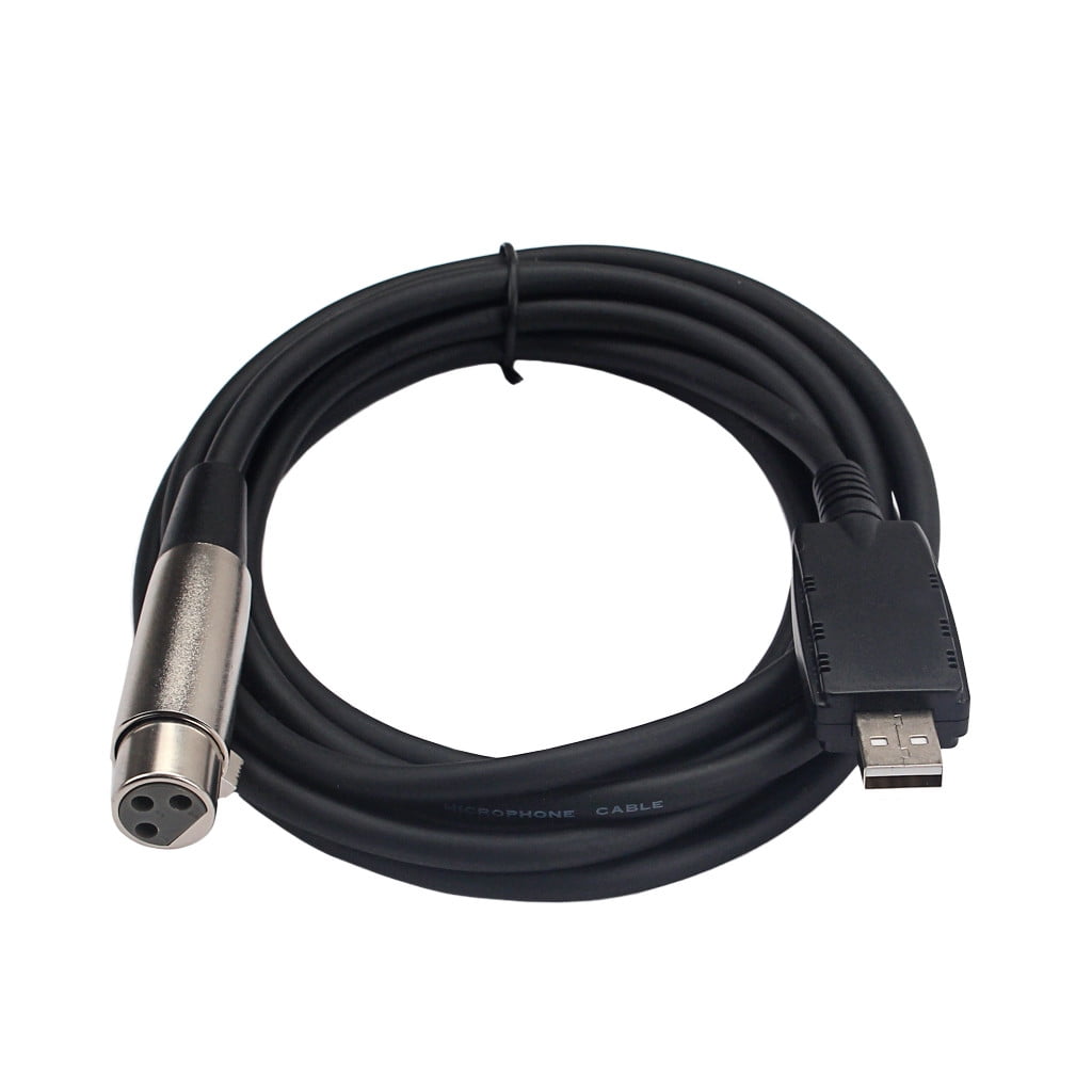 Microphone Link 9FT USB MIC Link Cable USB Male to 3 Pin XLR Female