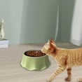 thumbnail image 4 of Cat Bowls Water Skirt Hem Shell and Non Slip Food Bowl Cute for Pet Supplies Green, 4 of 8