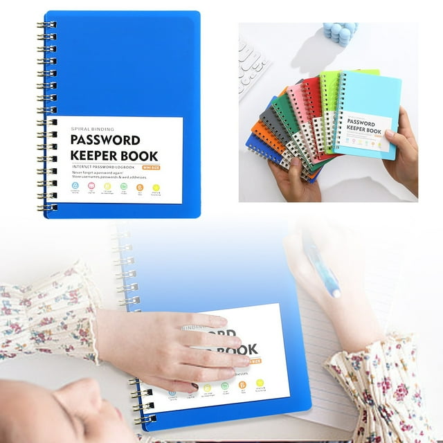 WIFKLSIIPG A6 Coil Password Book Small Password Book Organizer & Notebook Spiral Password Book with Alphabetical Tabs Password Notebook Organizer for Website Password Logbook For