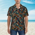 thumbnail image 4 of Goofa Retro Tape Hawaiian Shirt for Men, Unisex Summer Beach Casual Short Sleeve Button Down Shirts,Aloha Tropical Floral print shirt-3X-Large, 4 of 9