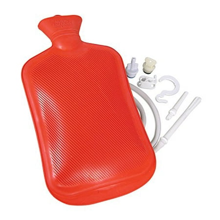 Deluxe Hot Water Bottle Kit Ribbed Outer Surface Adaptor Tube Holds 1.75