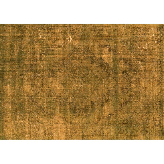 Ahgly Company Indoor Rectangle Oriental Orange Industrial Area Rugs, 2' x 4'