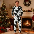 thumbnail image 5 of Lorytime Valentine Pajamas Couples Set Heart Crewneck Long Sleeve Pullover with Pockets and Trousers Mens Loungewear, 5 of 8