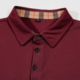 thumbnail image 5 of Mens T Shirts Button Down Solid Color Short Sleeve Sleeve Casual T Shirts, 5 of 7