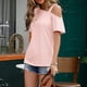 thumbnail image 1 of Camiseta Casual Para Mujer Camiseta Con Un Hombro Descubierto Para Mujer Top De Verano Informal De Tipo Suelto De Moda Para Uso Diario Rosa S ANGGREK Ocean Broad Surfboard Fins, 1 of 6