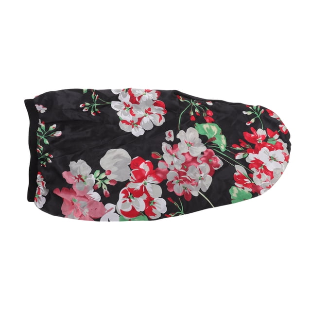 Gorros de Ducha de Seda Simulada para Mujeres 1 Pc para Baño Hotel Flor Negra