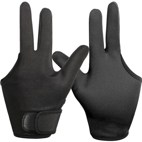 2 Pcs Heat Resistant Gloves for Hair Styling 3 Finger Barber Gloves Reusable Curling Wand Heat Protector for Hair Dye(Black)