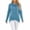 Light Blue, variant on Drawstring Cowl Neck Sweatshirt for Women Irregular Wrap Hem Long Sleeve Tunic Tops Fall Loose Fit Lightweight Sweatshirts S-2XL
