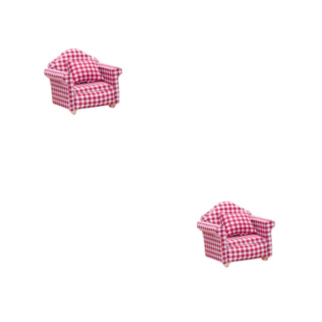 Tholdsy Sofá individual en miniatura - Sillón individual de aplicación amplia Buen regalo Sillón portátil de poliéster Individual Checker inspector 2piezas