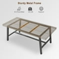 thumbnail image 3 of 70.87" Industrial Style Dining Table for 6-8 with Sturdy Metal Frame and Wooden Top – Large Kitchen and Dining Room Table, 3 of 7