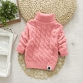 thumbnail image 4 of Girls Turtleneck Sweaters Pullover Kids Long Sleeve Cable Knit Jumper Tops Fall Winter Loose Slouchy Warm Cute Fashion Tops, 4 of 6
