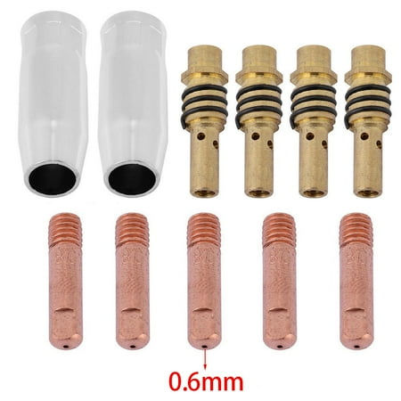 

Mig Contact Tip Consumables 11PC MIG Welding MB15 15AK Contact Tip 0.8/1.0/1.2mm