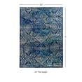 thumbnail image 3 of Contemporary Home Living 3.25' x 5' Tribal Diamond Area Throw Rug - Navy Blue and Teal, 3 of 7