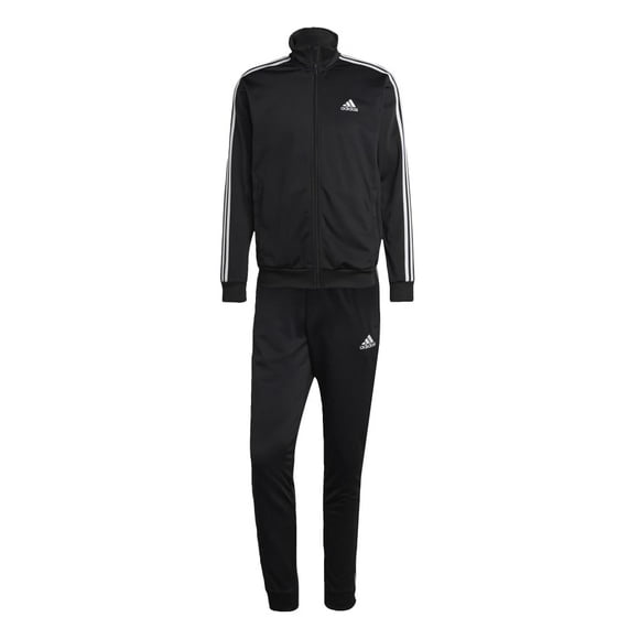 adidas Men's Sportswear Basic 3-stripes Tricot Track Suit Black Medium