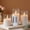 Clear, variant on HIDAWN Flameless Candles Flickering with Remote and Timer,3D Wick Acrylic Electric Fake Candles, Battery Operated LED Pillar Candle-Gray 4''x5''x6''