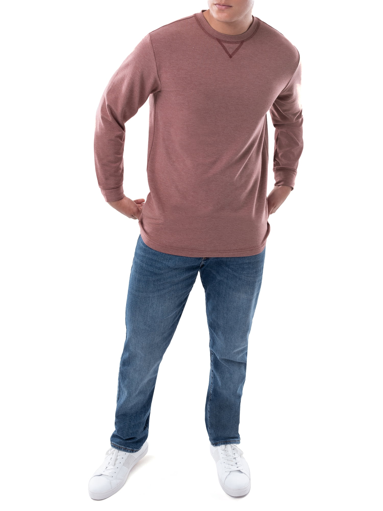 Lee Men's French Terry Long Sleeve T-shirt, Up to 5XL
