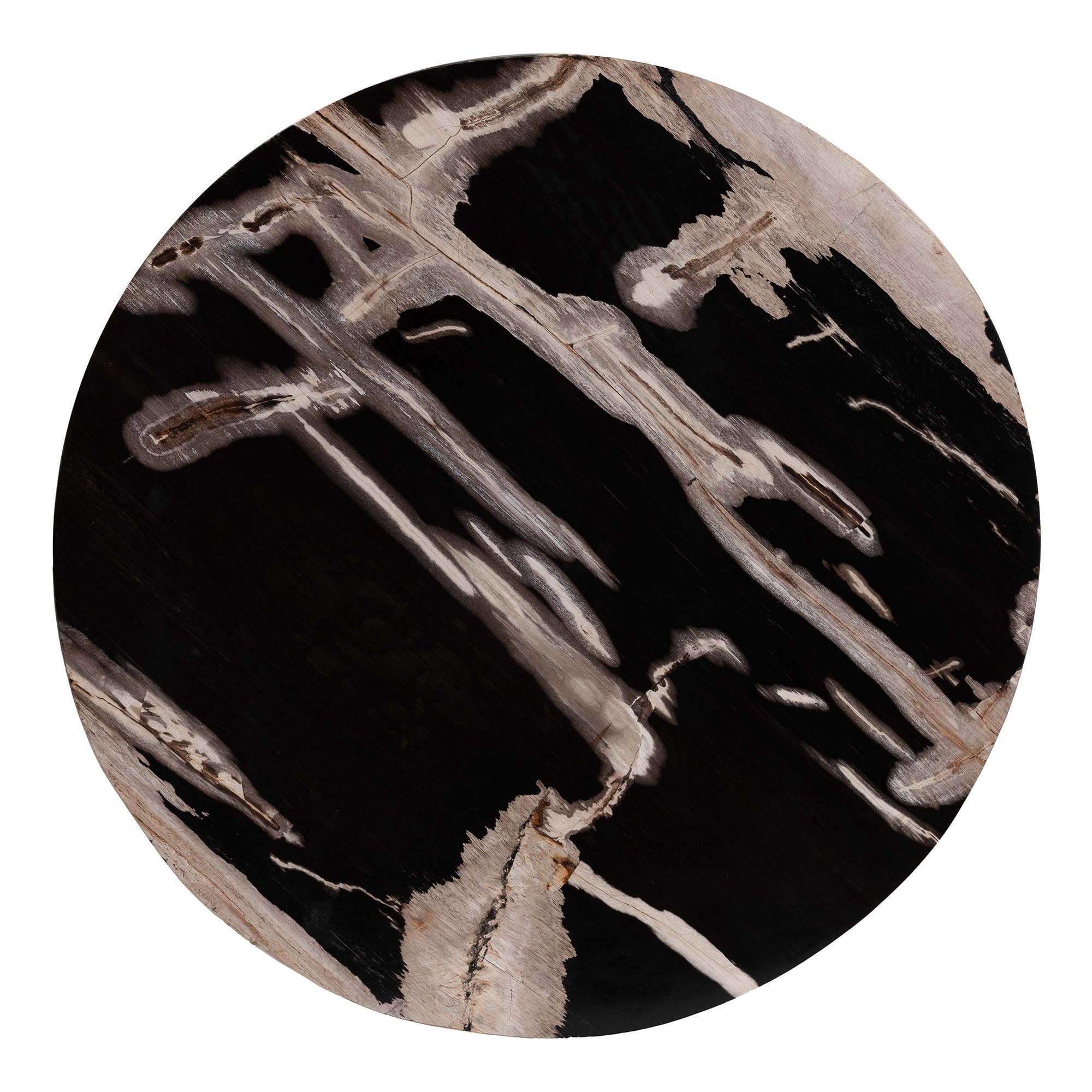 bali & pari Lavanya Boho End Table, Black/Cream