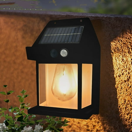 

Xewsqmlo LED Outdoor Solar Lantern Body Sensing Solar Yard Lamp for Pathway Villa Outdoor