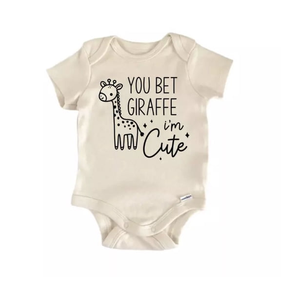You Bet Giraffe Animal Safari Baby Boy Girl Clothes Bodysuit Cute Newbornrn Cute Baby Onesie, BABY BODYSUIT LAT 4424
