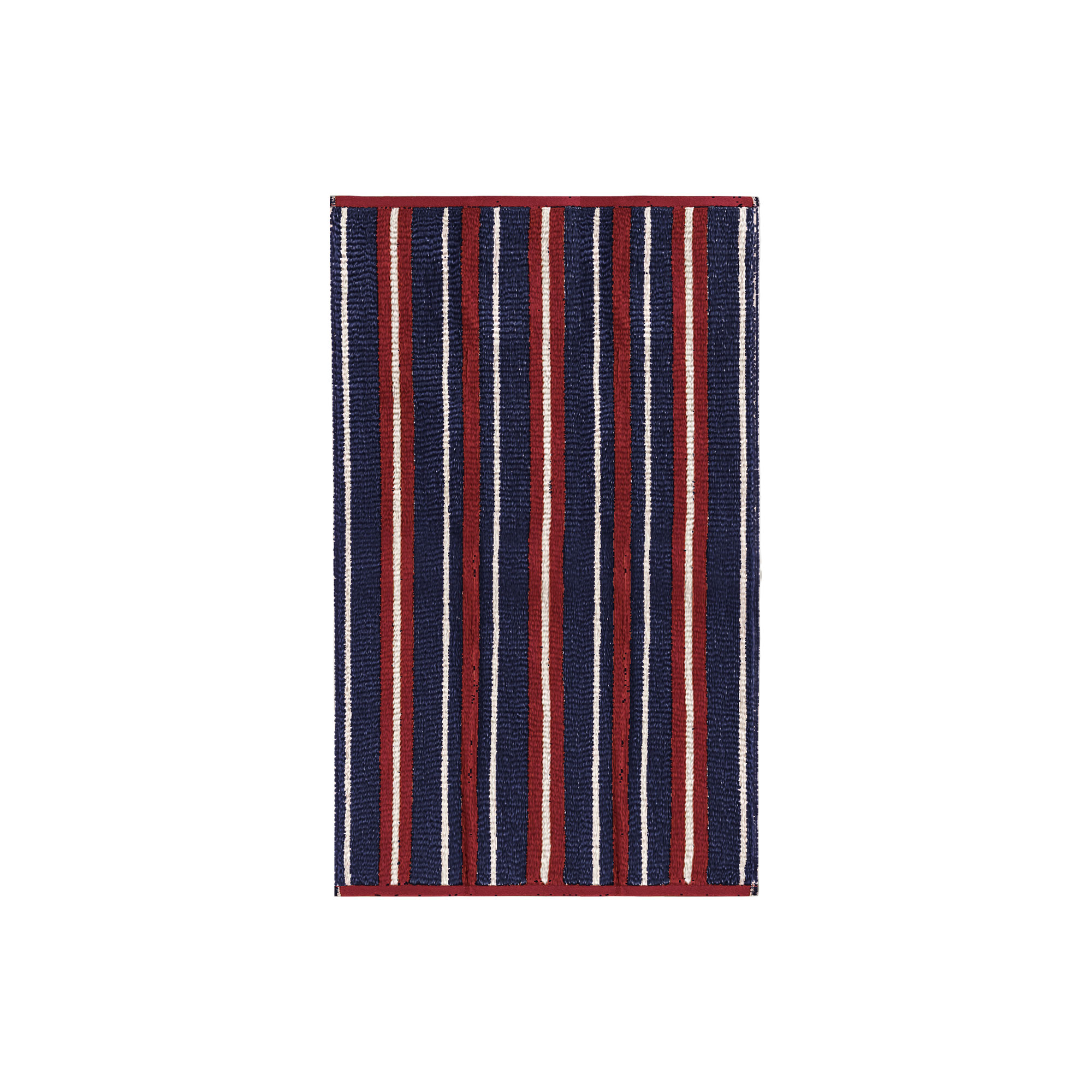 Mainstays 6-Piece Cotton Striped Towel Set, Navy and Red photo 7