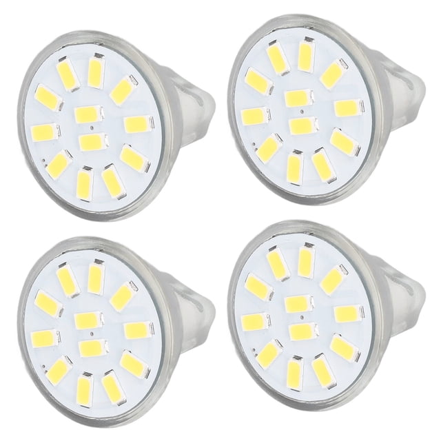 MR11 LED Bulb, 3W 12 LEDs 360 Degree Heat Dissipation No Flicker No Buzz Eye Protection, with Dual Needle Base, for Spotlights Ceiling Lights Track Lights