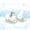 Blue White, variant on Castle Fairy Girls Cute Watercolor Polar Bear Queen Sheets 4 Pieces,Penguin Sled Snowflake Queen Sheet Sets,Pink White,1 Fitted Sheet, 1 Flat Sheet and 2 Pillowcases