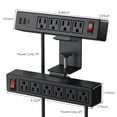 thumbnail image 3 of Desk Clamp Power Strip with PD20W USB-C, VILONG 2 in 1 Dual Layer Under Desk Power Strip, Removable Clamp Power Socket with 10AC Outlets & Switch, 6ft Extension Cord, 3 of 7